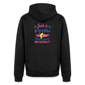 Breakdancer B-Girl qui aime le Break Dance - Veste à capuche bio Premium Unisexe - noir - Dos - Nico (187cm)