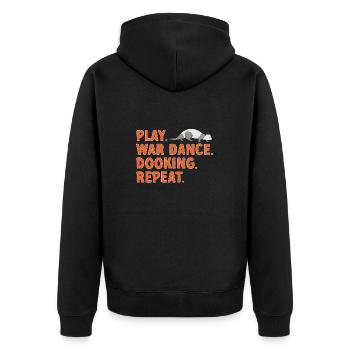 Ferret Owner Ferret - Unisex Premium Organic Zip Hoodie - black - Back - Nico (187cm)