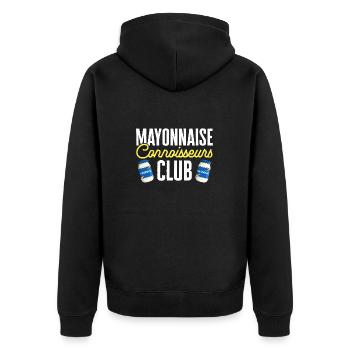 Mayonnaise - Veste à capuche bio Premium Unisexe - noir - Dos - Nico (187cm)
