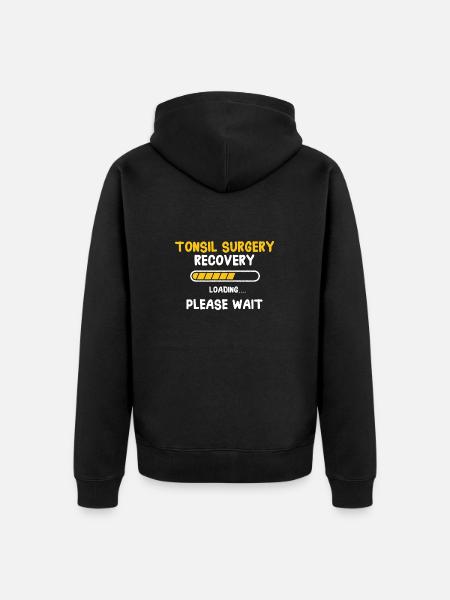 Tonsillectomy, recovery, tonsillectomy - Unisex Premium Organic Zip Hoodie - black