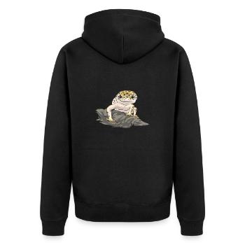 Gecko léopard Gecko reptile gecko de compagnie - Veste à capuche bio Premium Unisexe - noir - Dos - Nico (187cm)