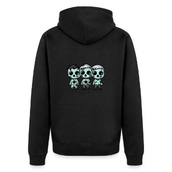 Zombies Halloween Bande dessinée mignonne - Veste à capuche bio Premium Unisexe - noir - Dos - Nico (187cm)