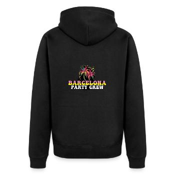 Vacances de l’équipe de fête à Barcelone - Veste à capuche bio Premium Unisexe - noir - Dos - Nico (187cm)