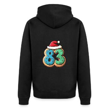 83 Nombre Noël - Veste à capuche bio Premium Unisexe - noir - Dos - Nico (187cm)