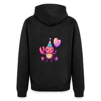 Homard Crabe Anniversaire Bébé - Veste à capuche bio Premium Unisexe - noir - Dos - Nico (187cm)