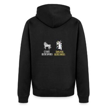 Dialysis Secretary Dialysis Specialist - Unisex Premium Organic Zip Hoodie - black - Back - Nico (187cm)