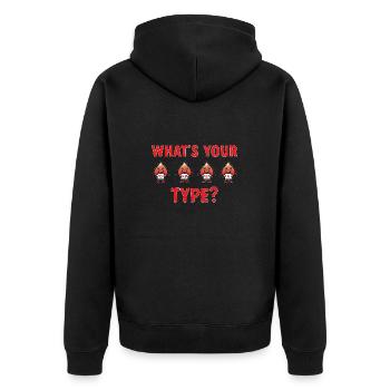Phlebotomy Blood Draw Blood Nurse - Unisex Premium Organic Zip Hoodie - black - Back - Nico (187cm)