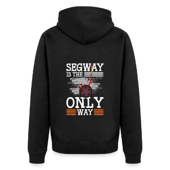 Segway Floating Board - Unisex Premium Organic Zip Hoodie - black - Back - Nico (187cm)