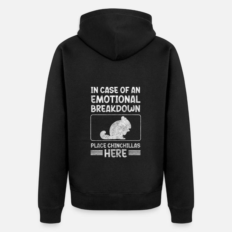 Chinchillas Bien-être animal - Veste à capuche bio Premium Unisexe - noir