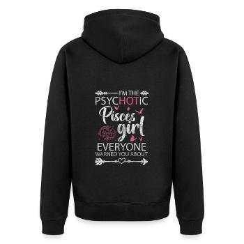 Caractéristiques de naissance de l’astrologie du zodiaque - Veste à capuche bio Premium Unisexe - noir - Dos - Nico (187cm)