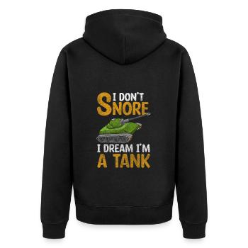 Tanks Fight Soldiers Firepower - Unisex Premium Organic Zip Hoodie - black - Back - Nico (187cm)