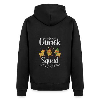 Duckling Bathing Duck Bathtub - Unisex Premium Organic Zip Hoodie - black - Back - Nico (187cm)