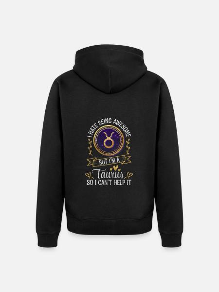 Zodiac element zodiac - Unisex Premium Organic Zip Hoodie - black