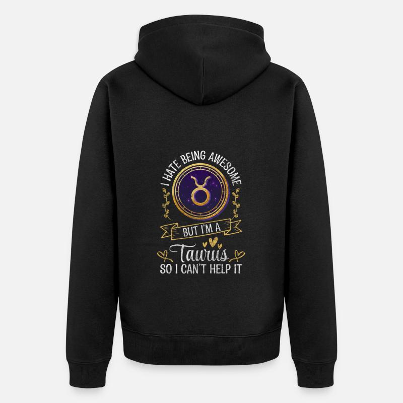 Zodiaque élément zodiaque - Veste à capuche bio Premium Unisexe - noir