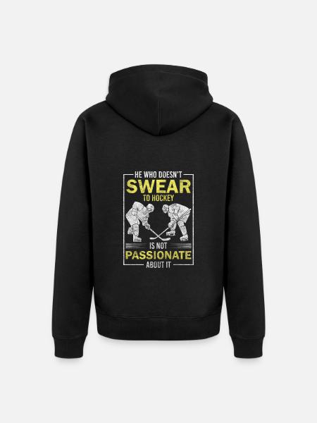 Hockey Puck Team - Unisex Premium Organic Zip Hoodie - black