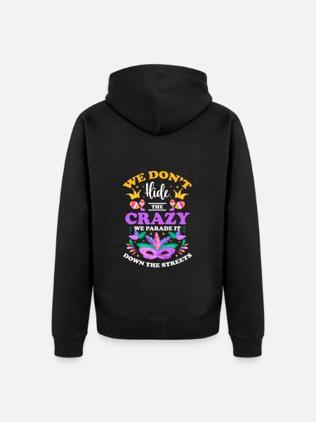 Maskerade Kostüm - Unisex Premium Bio Zip Hoodie - Schwarz