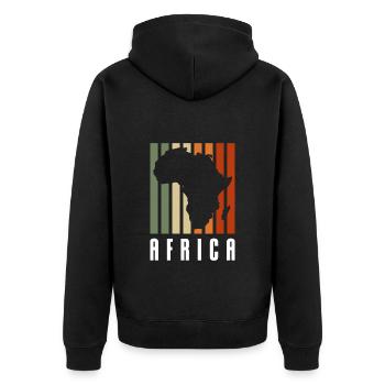 Afrique Girafe Voyage Serengeti - Veste à capuche bio Premium Unisexe - noir - Dos - Nico (187cm)