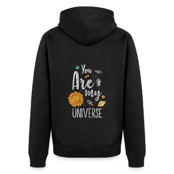 Universe Starship Mars - Unisex Premium Organic Zip Hoodie - black - Back - Nico (187cm)