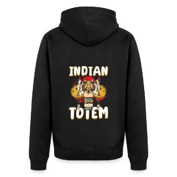 Native American Native American Feather Jewelry Eagle - Unisex Premium Organic Zip Hoodie - black - Back - Nico (187cm)