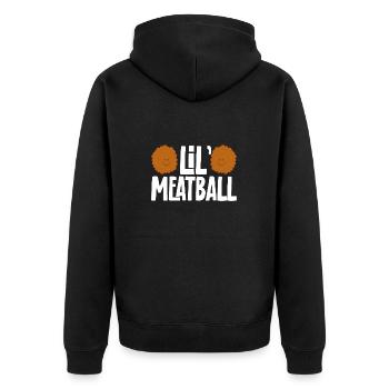 Fleischbällchen Italien Italienisches Essen - Unisex Premium Bio Zip Hoodie - Schwarz - Hinten - Nico (187cm)