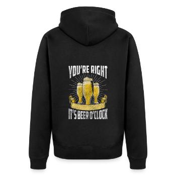 Bar Cocktails Shaker Drink - Veste à capuche bio Premium Unisexe - noir - Dos - Nico (187cm)