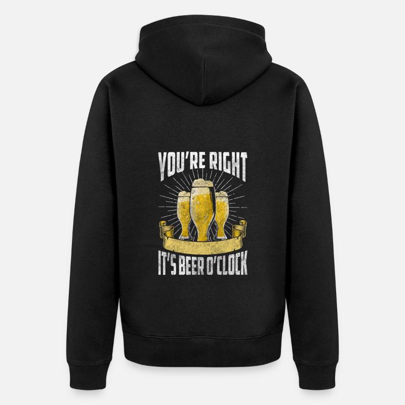 Bar Cocktails Shaker Drink - Veste à capuche bio Premium Unisexe - noir