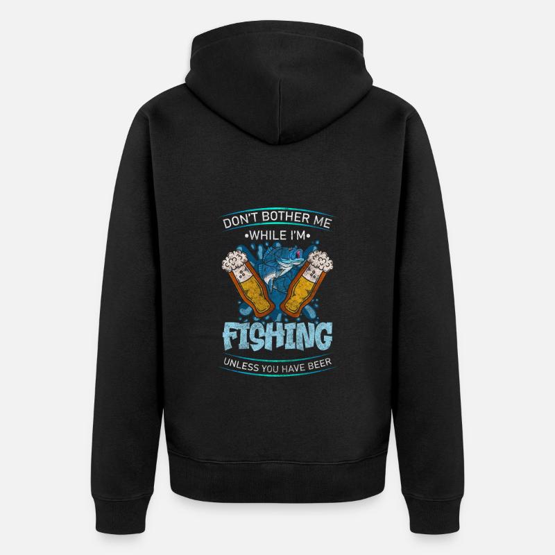 Pêche Poisson Appât Sport - Veste à capuche bio Premium Unisexe - noir