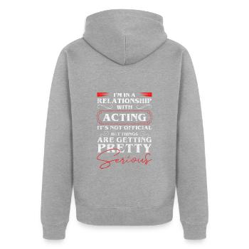 Acteur Comédie musicale épique - Veste à capuche bio Premium Unisexe - gris chiné - Dos - Nico (187cm)