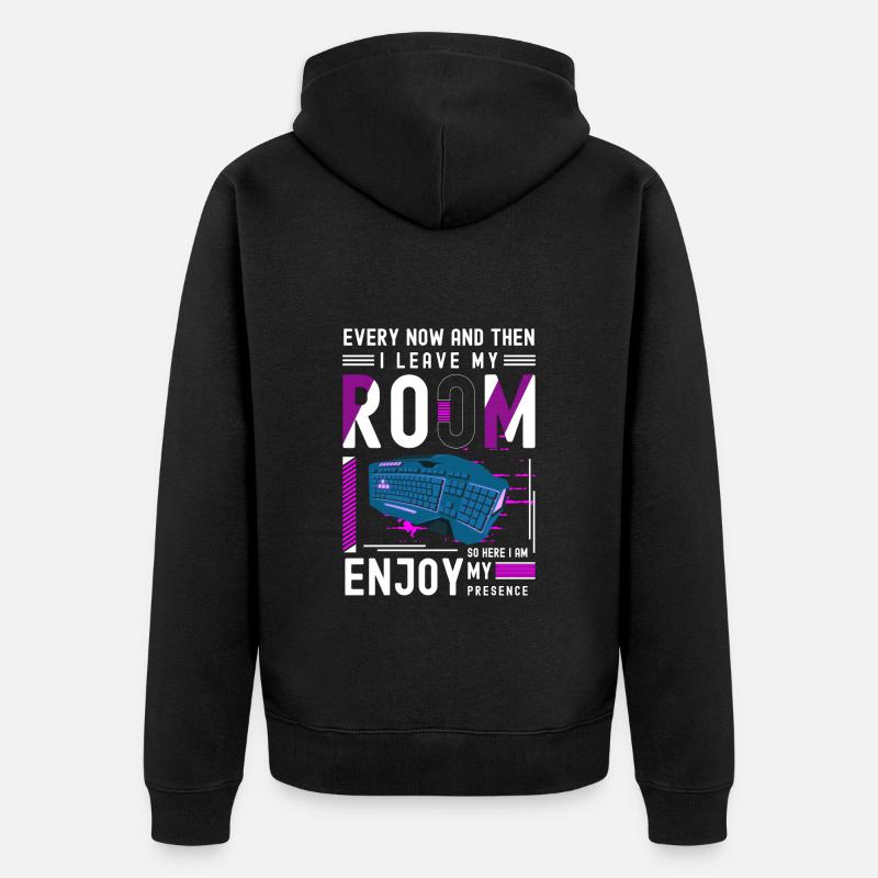 PC E-Sport Gaming Grafik - Unisex Premium Bio Zip Hoodie - Schwarz