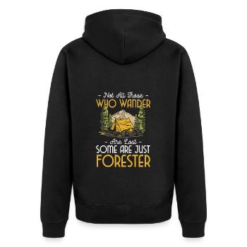 Forestier Forestier Bois - Veste à capuche bio Premium Unisexe - noir - Dos - Nico (187cm)