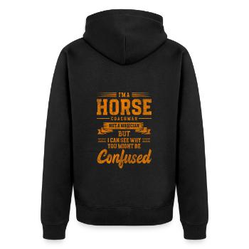 Carter Riding Travel Pony - Veste à capuche bio Premium Unisexe - noir - Dos - Nico (187cm)