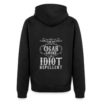 Fumer cigare Soirée des hommes Cuba plaisir - Veste à capuche bio Premium Unisexe - noir - Dos - Nico (187cm)