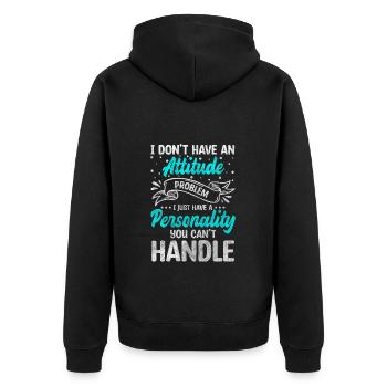 Waiter Specialist Funny Profession Service - Unisex Premium Organic Zip Hoodie - black - Back - Nico (187cm)