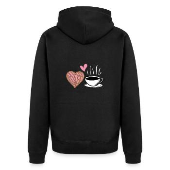 Concha Hispanique Mexicain Pan Dulce - Veste à capuche bio Premium Unisexe - noir - Dos - Nico (187cm)