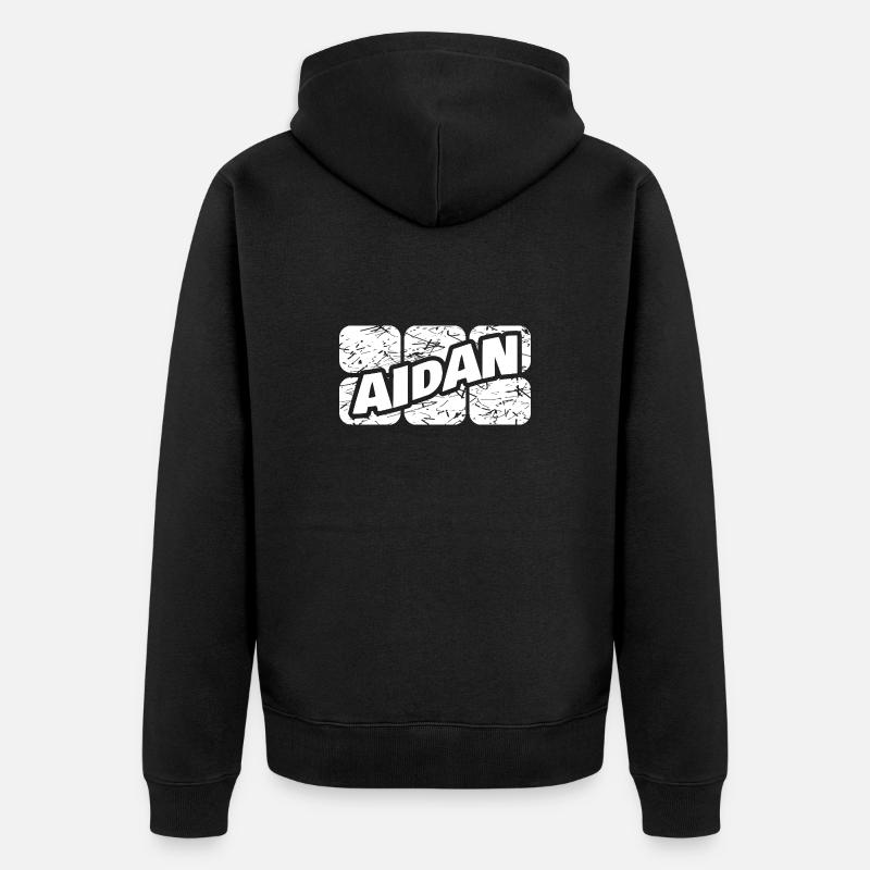 Aidan Aidan - Unisex Premium Bio Zip Hoodie - Schwarz