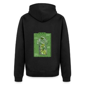 5 Rue Sésame Mordicus Poubelle - Veste à capuche bio Premium Unisexe - noir - Dos - Nico (187cm)