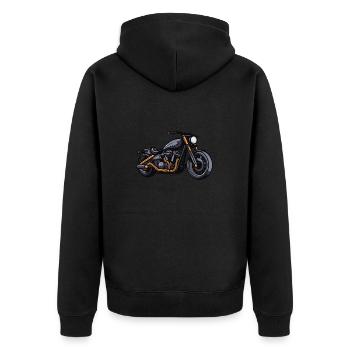 Motard - Veste à capuche bio Premium Unisexe - noir - Dos - Nico (187cm)