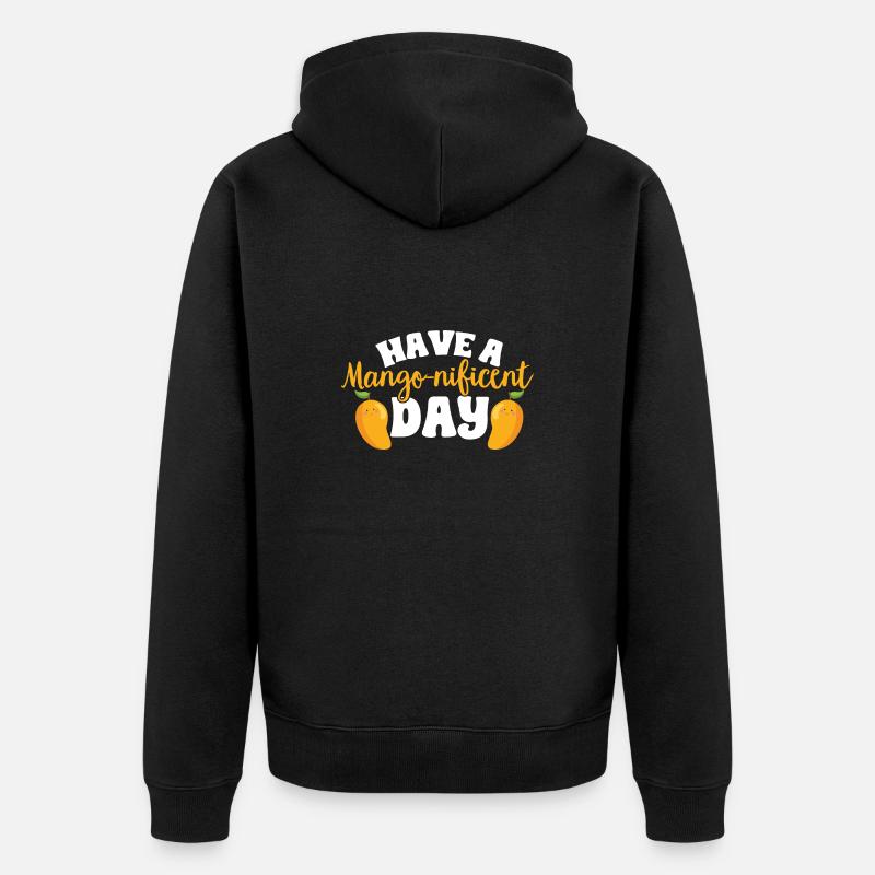 Mango Frucht Mango - Unisex Premium Bio Zip Hoodie - Schwarz