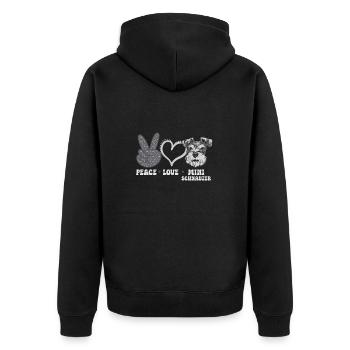 Schnauzer nain Chien Schnauzer - Veste à capuche bio Premium Unisexe - noir - Dos - Nico (187cm)