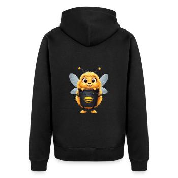 Abeille Miel Mignon Abeille Costume Apiculteur Cadeau - Veste à capuche bio Premium Unisexe - noir - Dos - Nico (187cm)