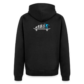 Skateboarder évolution skateboard - Veste à capuche bio Premium Unisexe - noir - Dos - Nico (187cm)