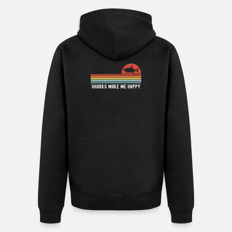 Requins - Veste à capuche bio Premium Unisexe - noir