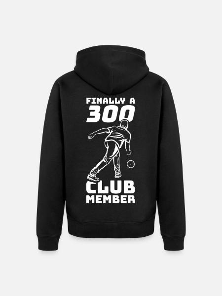 Funny bowling saying - Unisex Premium Organic Zip Hoodie - black