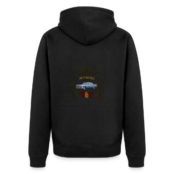 70 ans - Veste à capuche bio Premium Unisexe - noir - Dos - Nico (187cm)