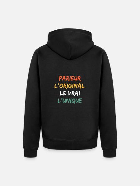 parieur - Veste à capuche bio Premium Unisexe - noir