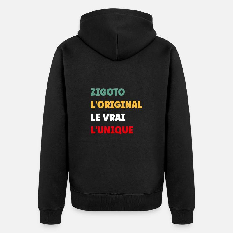Zigoto - Veste à capuche bio Premium Unisexe - noir
