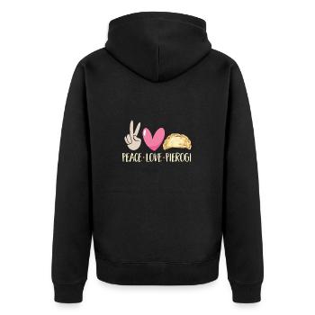 Pierogi polonais - Veste à capuche bio Premium Unisexe - noir - Dos - Nico (187cm)