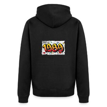Best of 1989 Graffiti – 36 ans de cool avant-gardiste - Veste à capuche bio Premium Unisexe - noir - Dos - Nico (187cm)
