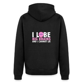 Neurologie Krankenschwester Gehirn Neurologin - Unisex Premium Bio Zip Hoodie - Schwarz - Hinten - Nico (187cm)