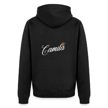 Camila Nom pour les femmes Enfants Tout-petits - Camila - Veste à capuche bio Premium Unisexe - noir - Dos - Nico (187cm)